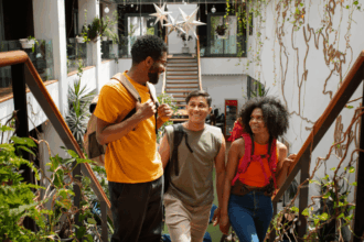 Students exploring campus during Orientation Week 2025