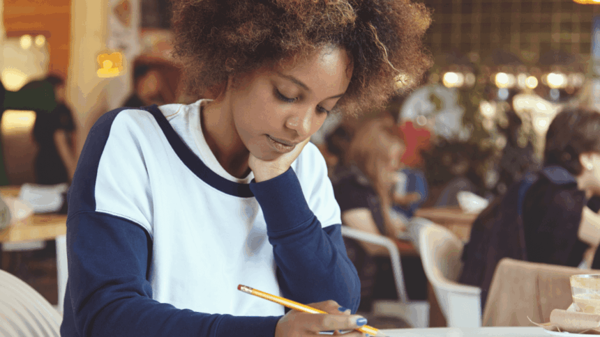 Student studying to upgrade matric results in South Africa